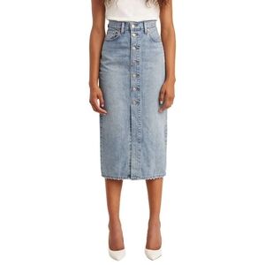 Levi's Light Blue Denim Pencil Skirt
